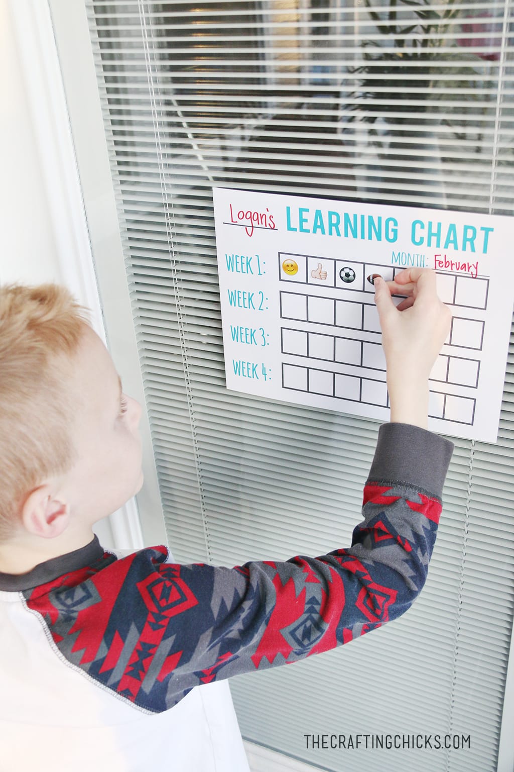 Learning Tracking Chart - A great way to track progress, and celebrate learning achievements at home!