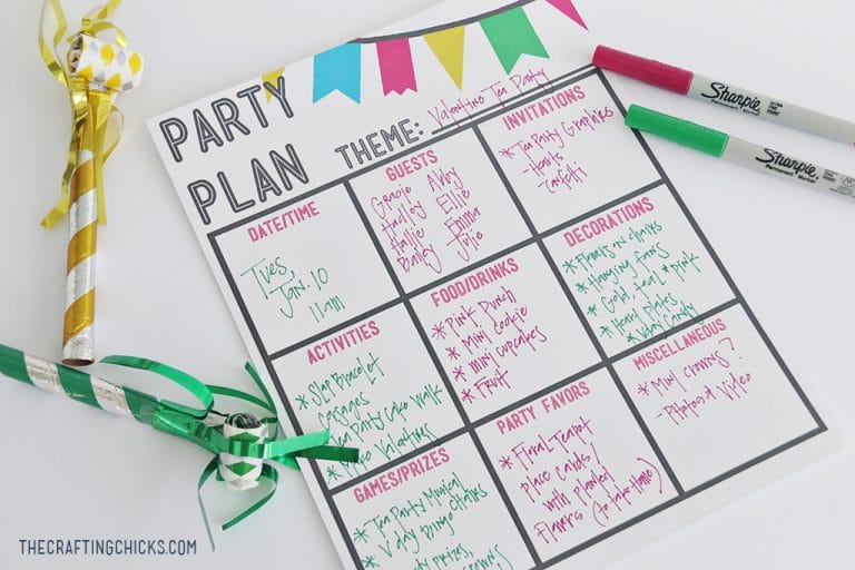 Party Plan Printable