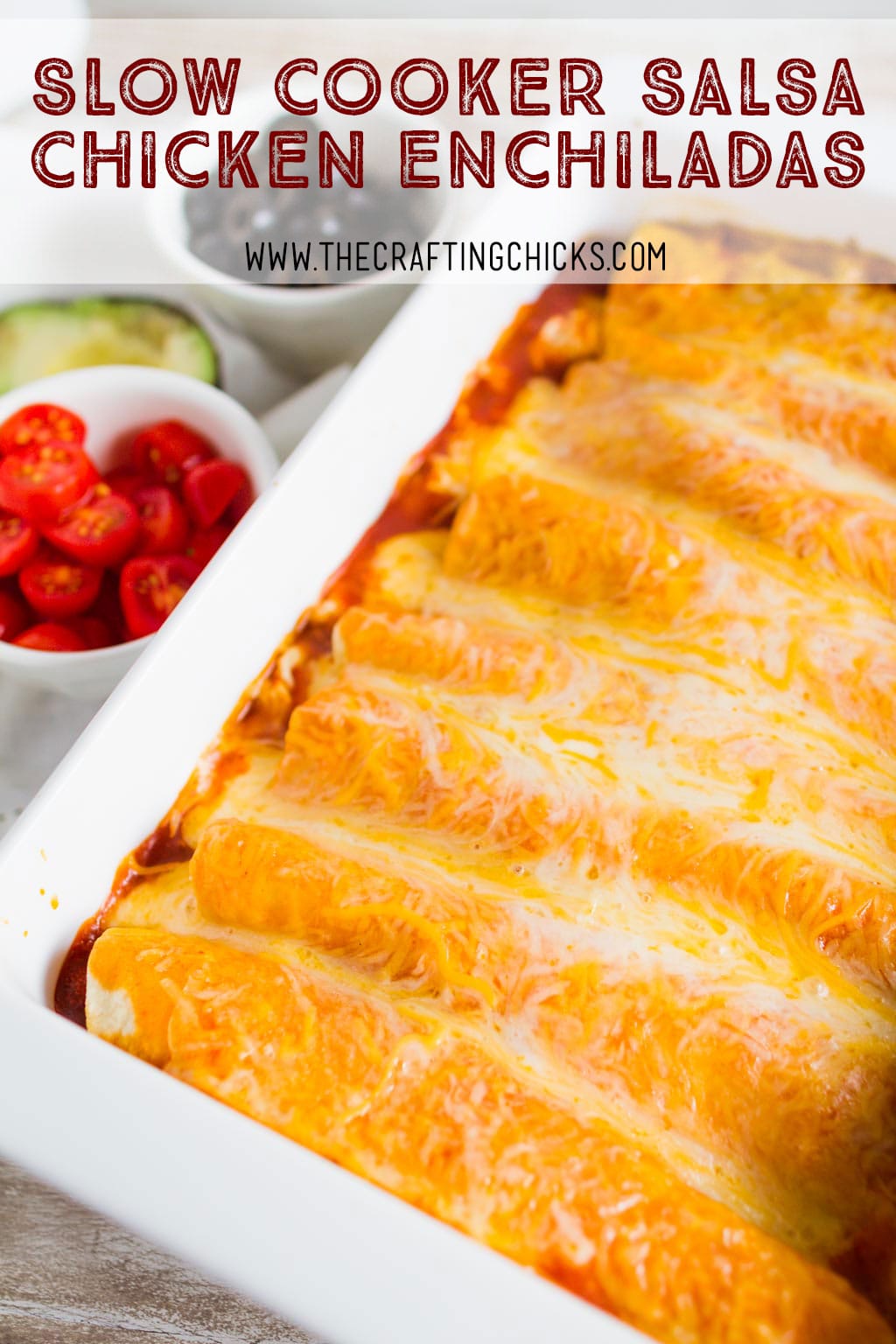 Slow Cooker Salsa Chicken Enchiladas - If you are needing a fix it and forget it dinner idea, Crock Pot Salsa Chicken Enchiladas is the one for you. This recipe is delicious and flavorful.