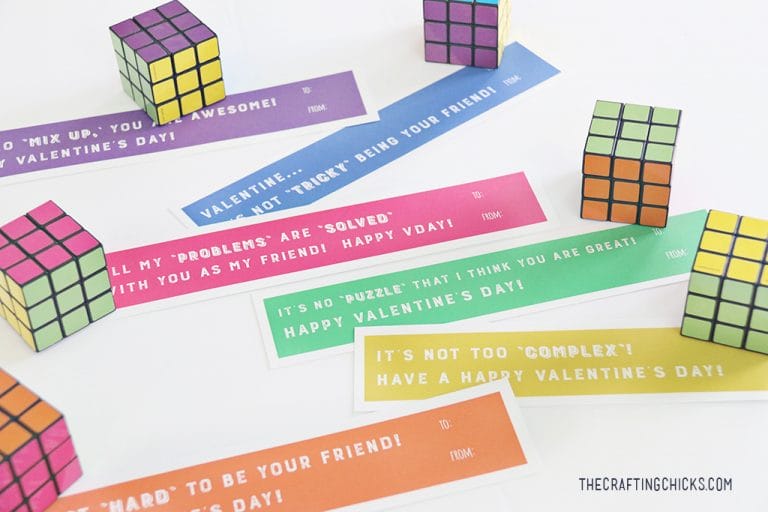 Rubix Cube Valentine Printables