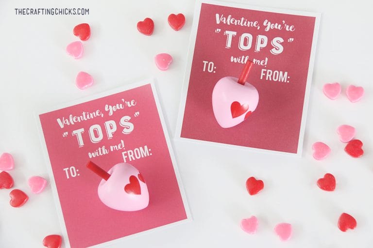 Toy Spinning Top Valentine Printable