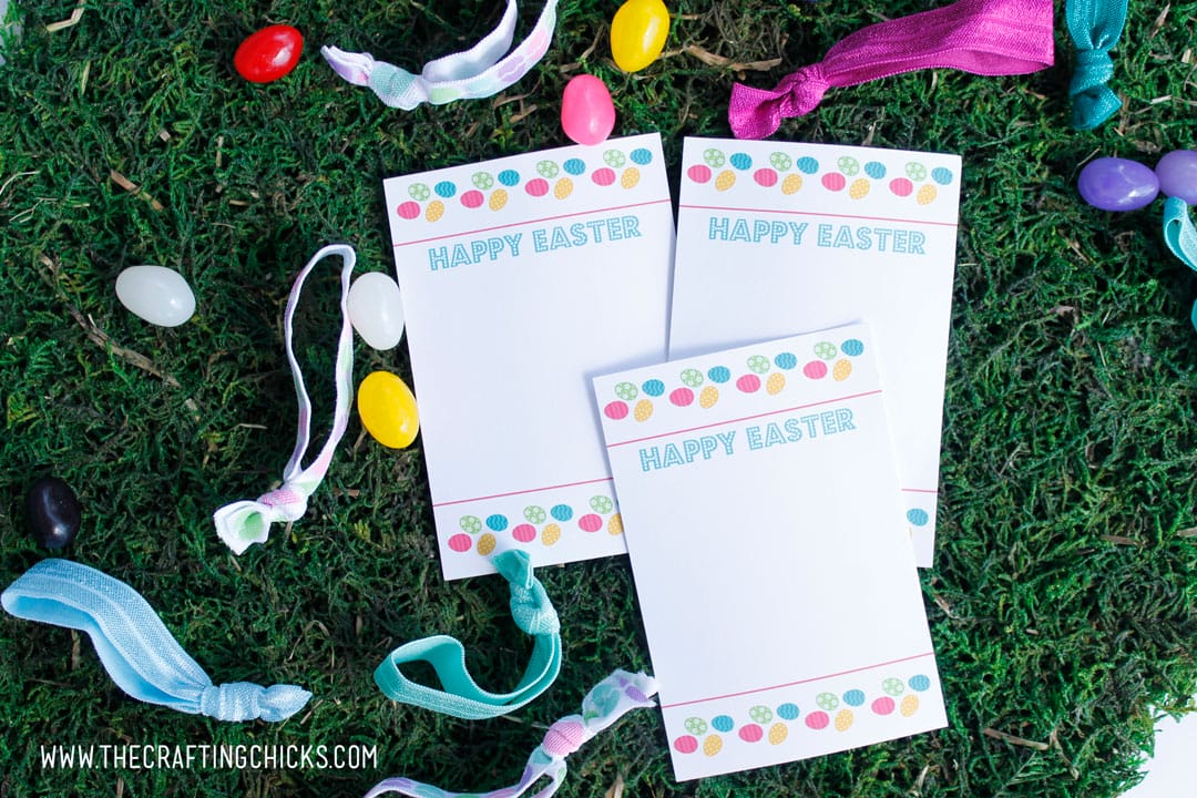 Easter Hair tie cards