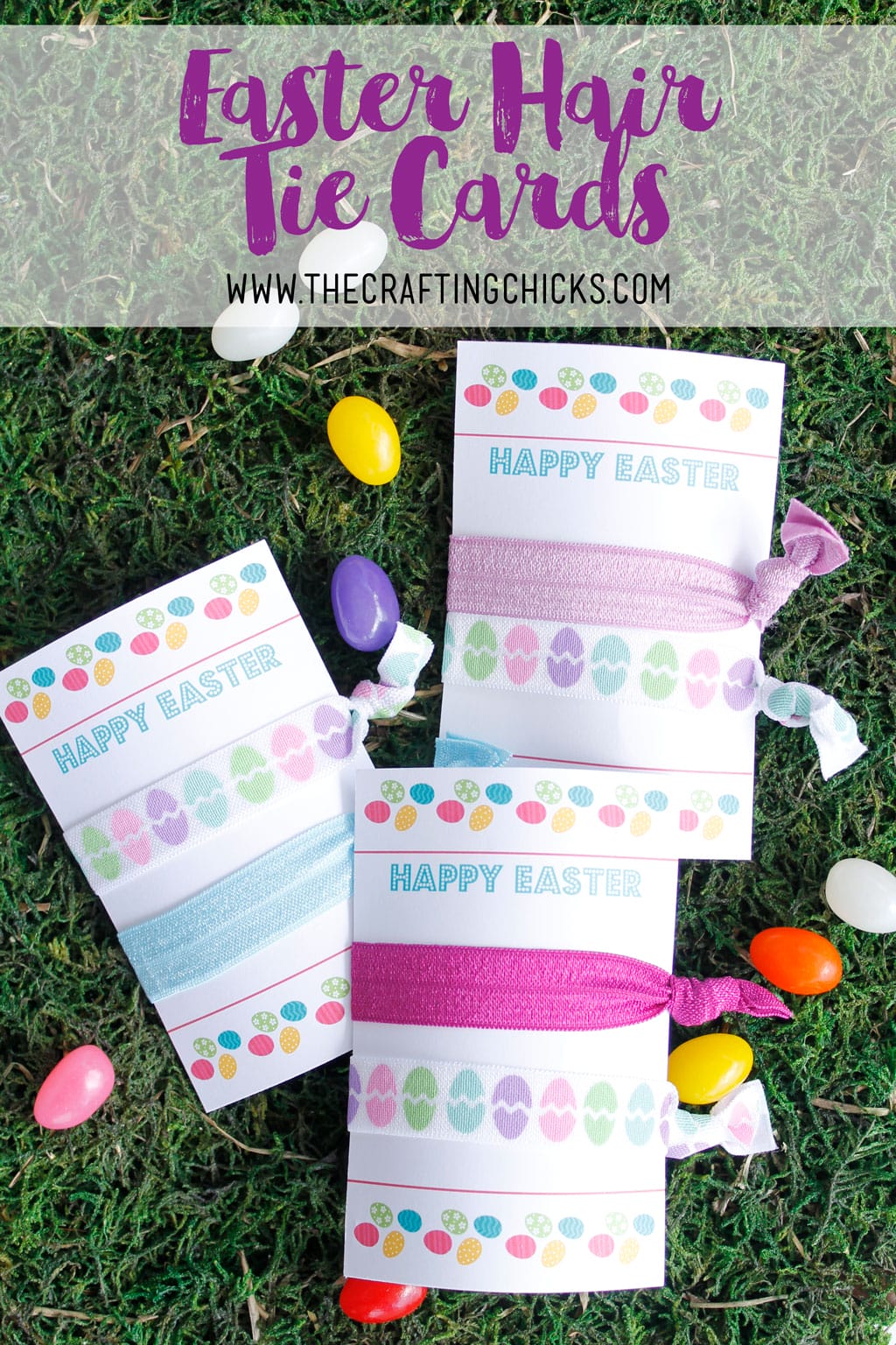 Easter Elastic Hair Tie Cards