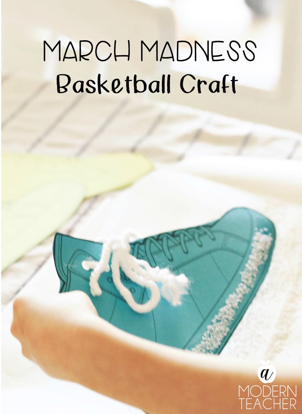 Easy and fun basketball craft for the kids! After reading Salt In His Shoes, kids will have fun completing the craft activity before the big game.