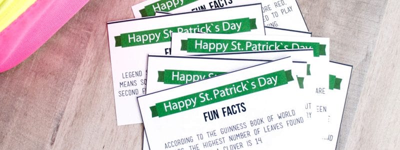 St Patricks Day Lunchbox Fun Facts