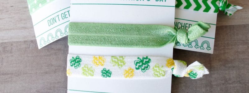 St. Patrick's Day Hair Tie Card Printables