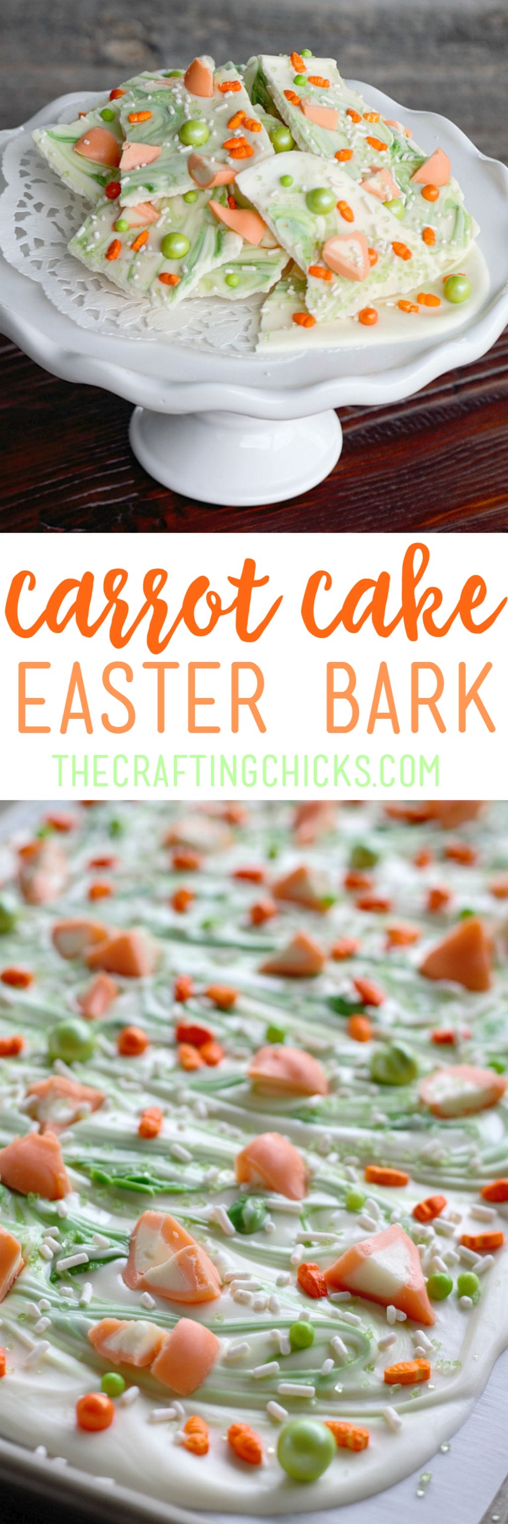 Carrot Cake Easter Bark is an easy, no-bake Easter dessert that is perfect to make with the kids!