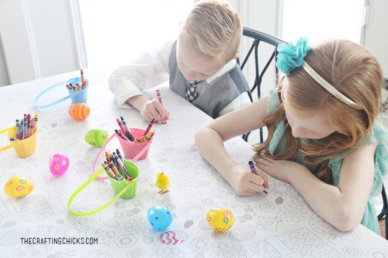 Printable Easter Coloring Tablecloth