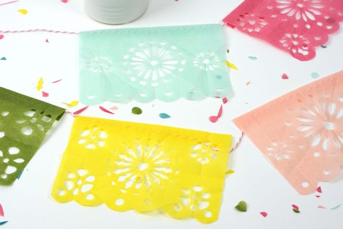 DIY Cinco De Mayo Fiesta Banner - Papel Picado - The Crafting Chicks