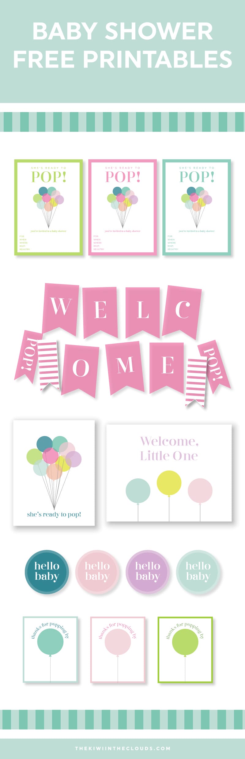Easy Baby Shower Ideas - Tea Party, Baby Shower Printables, Baby Shower Invitations, Baby Shower Games, and Baby Shower themes