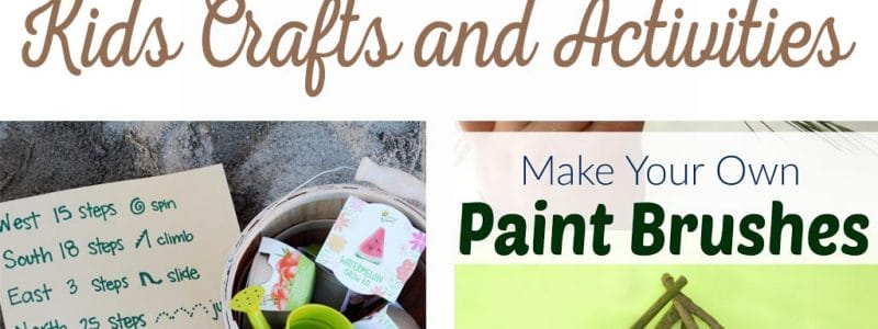 Nature Kids Crafts and Activities - DIY Butterfly House, painted rocks, rainforest in a jar, salt dough starfish, treasure hunt, hummingbird feeder, pinecone animals and explorer journal
