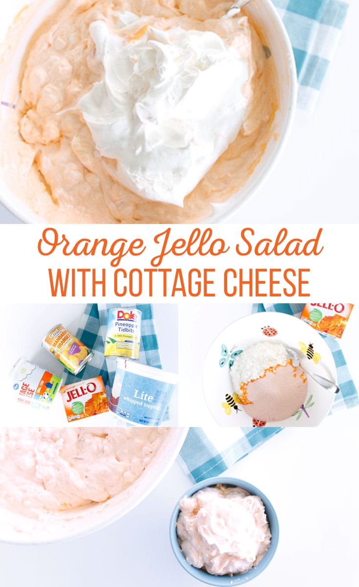 Orange Jello Salad with Cottage Cheese