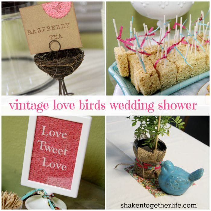 Vintage Love Birds Wedding Shower - food, decor and more!