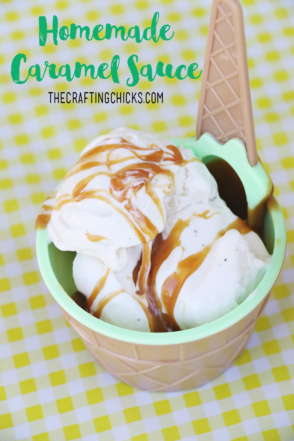 Homemade Caramel Sauce for a yummy topping at an ice cream party!