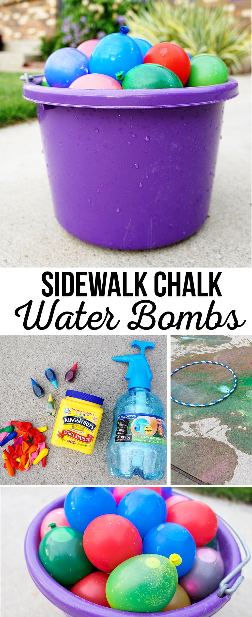 Sidewalk Chalk Water Bombs