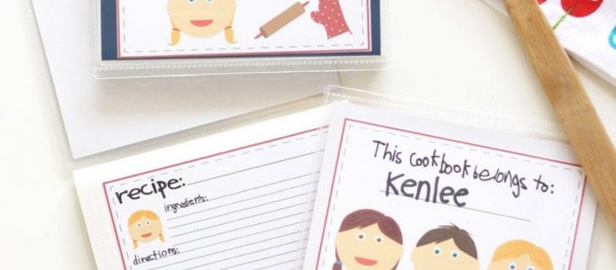 DIY Kid's Cookbook | A fun kids activity to get your kids helping in the kitchen! Printable Cookbook that your kids will LOVE!