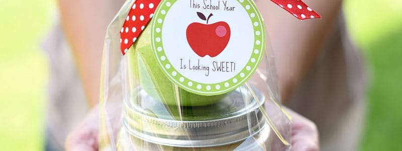 caramel apple teacher gift idea
