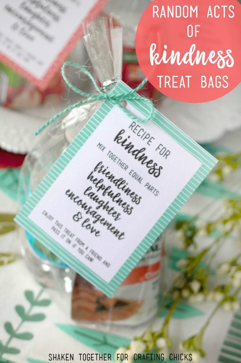 “Recipe for Kindness” Random Acts of Kindness Treat Bags