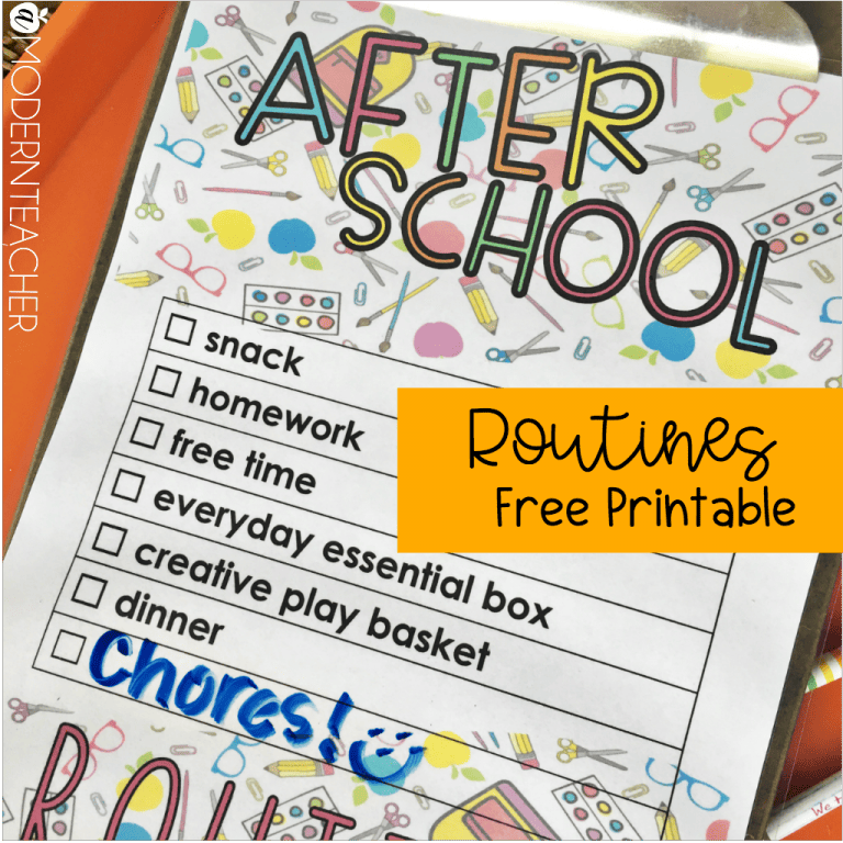 After School Routines (and free printable)!
