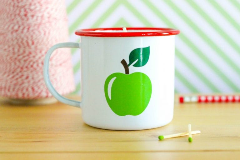 Handmade Green Apple Mug Candle