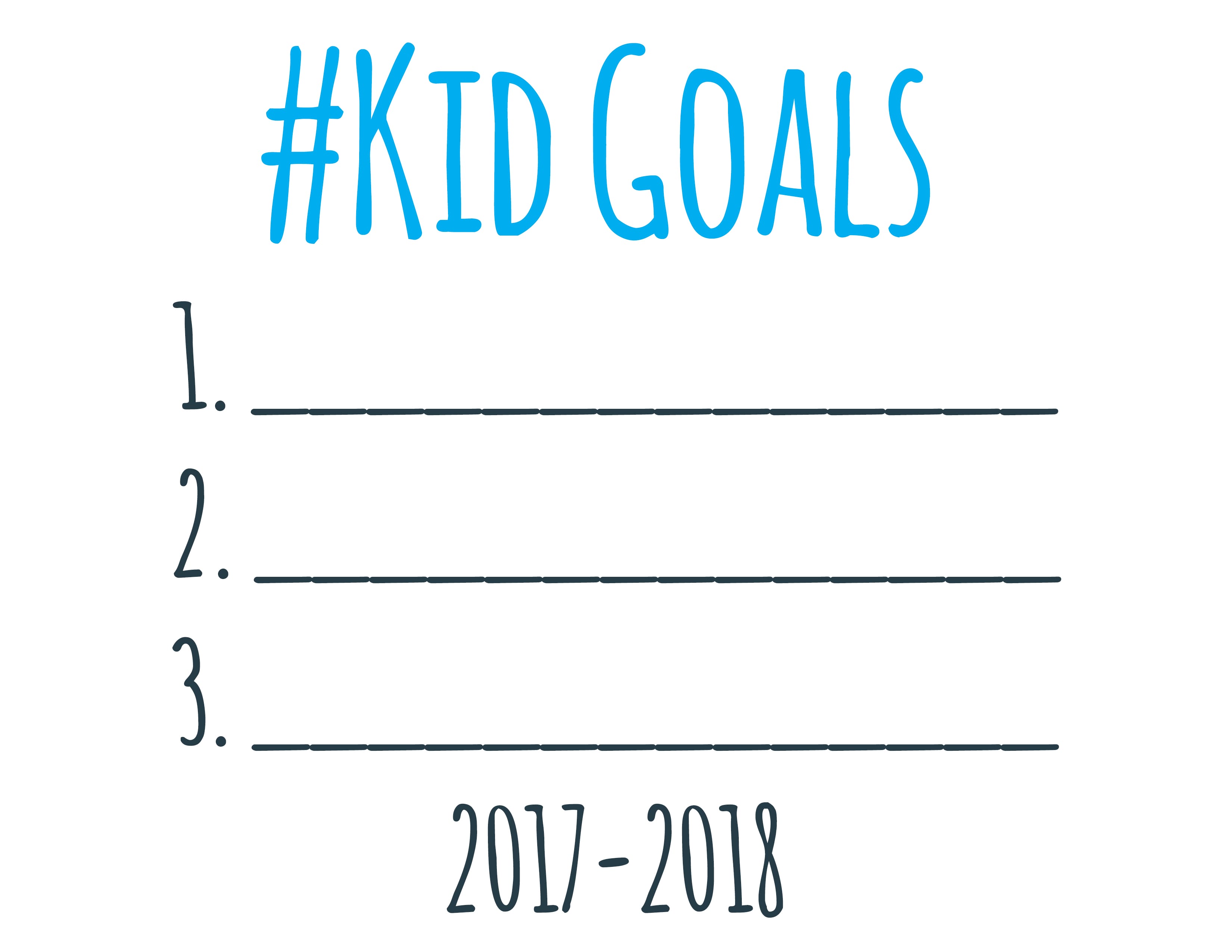 back to school goals for the new school year, printable kid goal sheet for a new school year