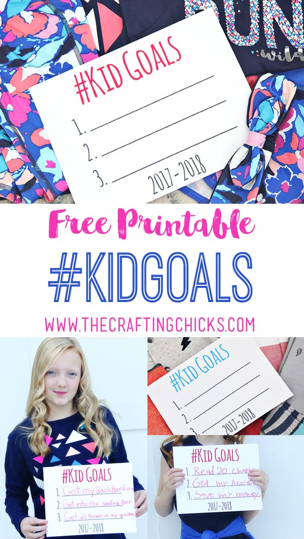  back to school goals for the new school year, printable kid goal sheet for a new school year