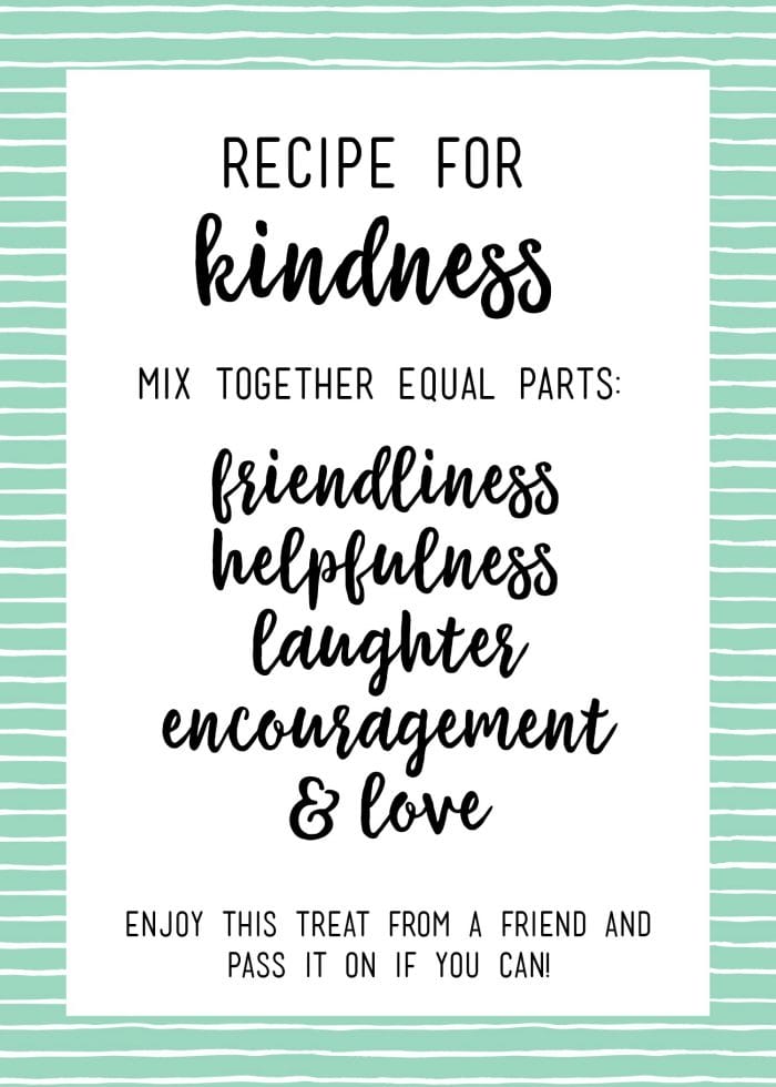 Random Acts of Kindness Treat Bags - printable tags and lots of ideas for bag fillers!