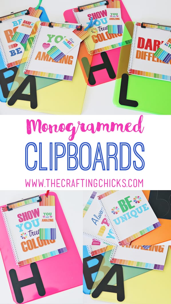 Monogrammed Clipboards Back to School Gift for kids or teachers. This makes a great back to school gift. Teachers and students will love it!