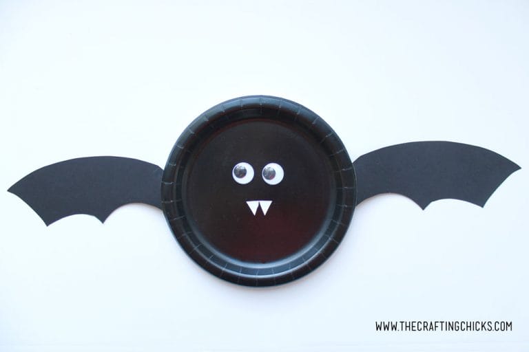 Bat Paper Plate Kids Craft