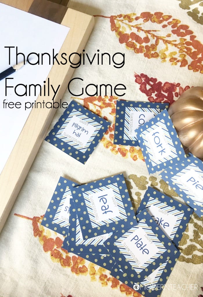 Printable Thanksgiving Family Game