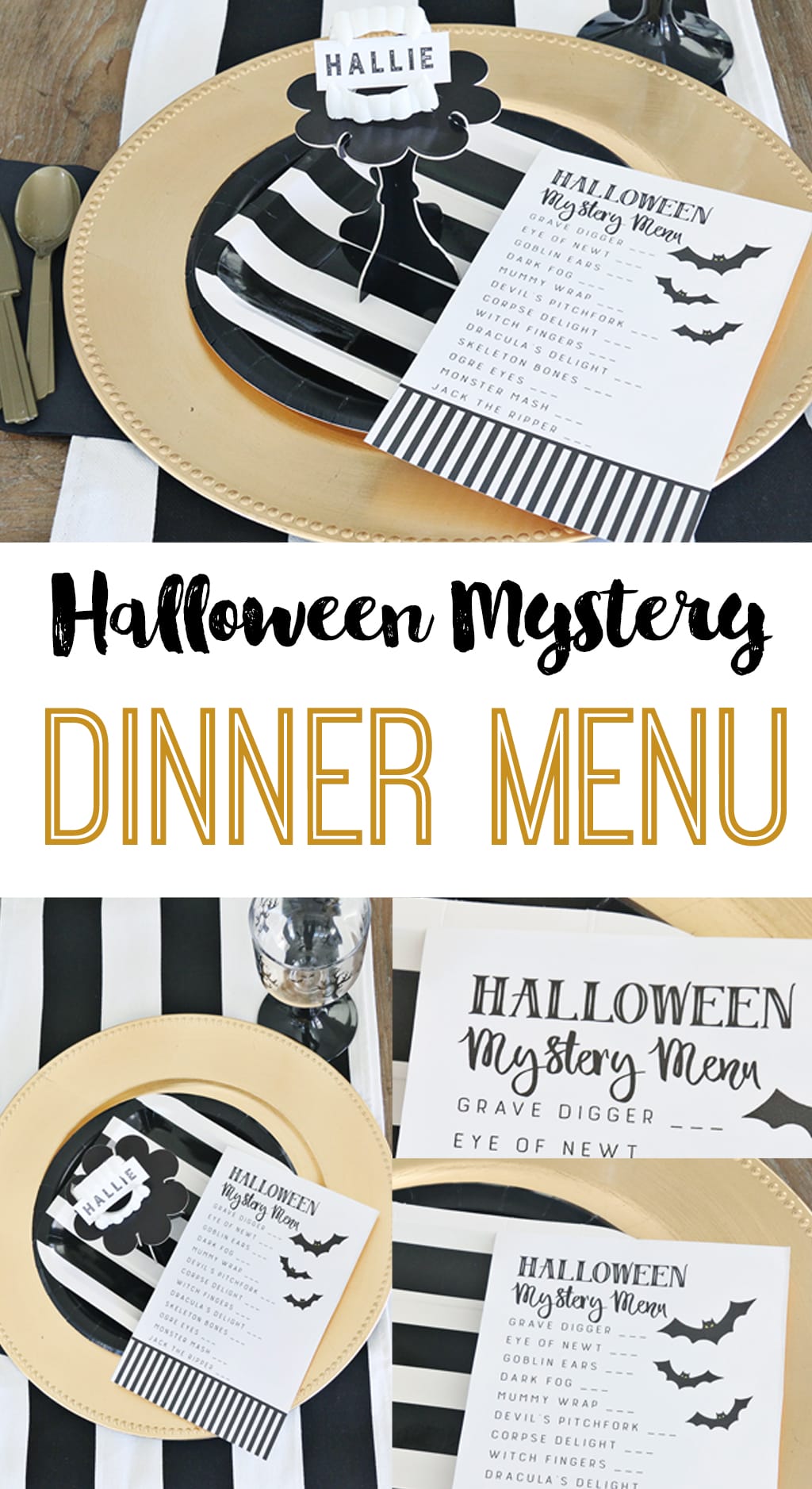 Halloween Mystery Dinner Party | Free Printable Menu for a Mystery Halloween Dinner