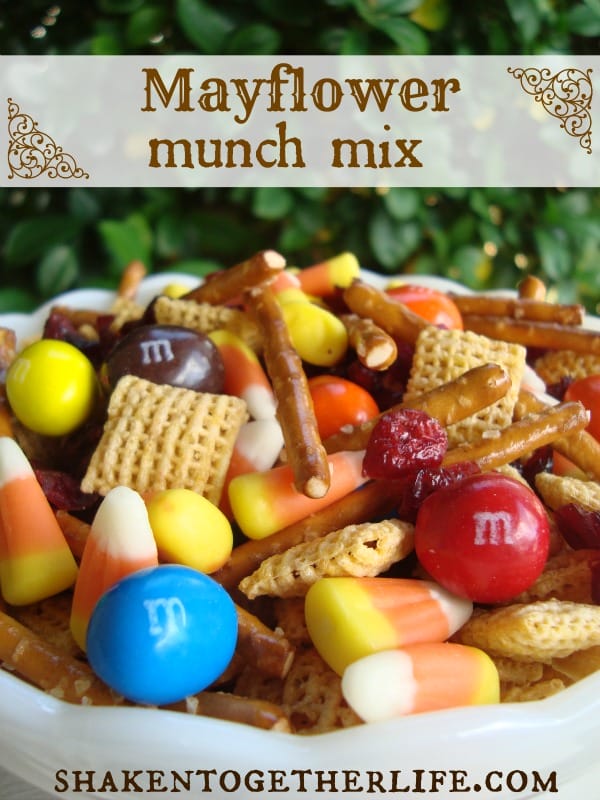 Mayflower Munch Mix - a Thanksgiving snack from Shaken Together