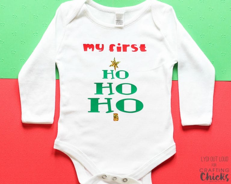 Baby’s First Christmas Iron-on Onesie