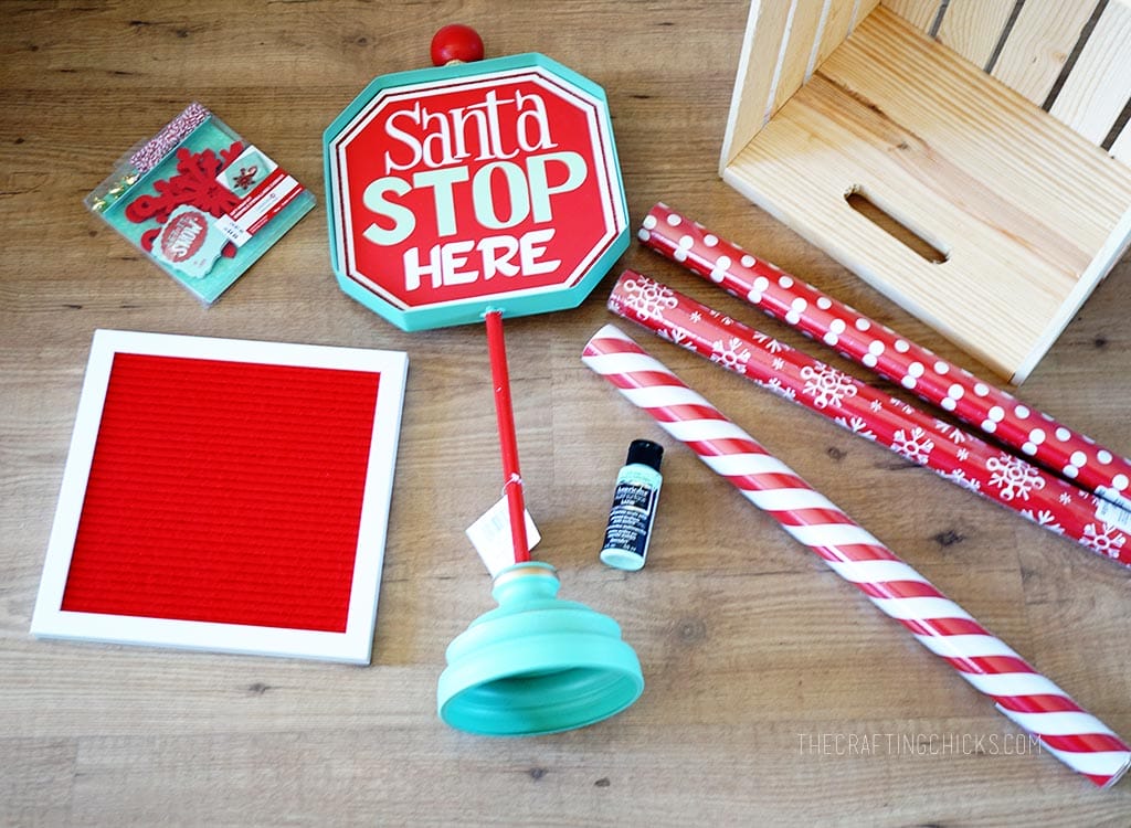 Santa Stop Here Supplies from Micheals