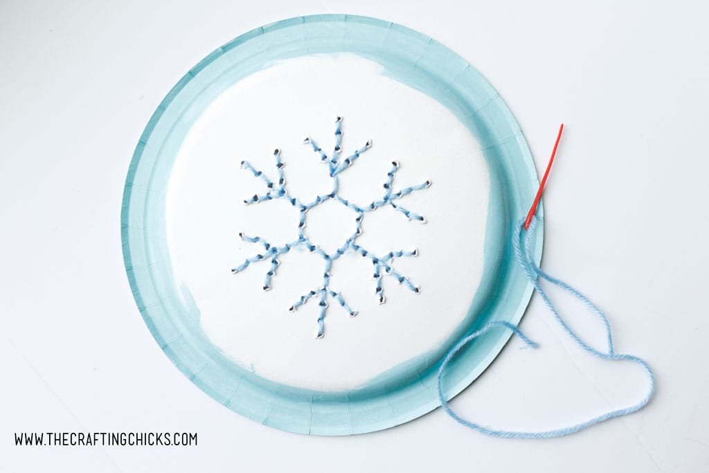 Snowflake Paper Plate Kids Craft