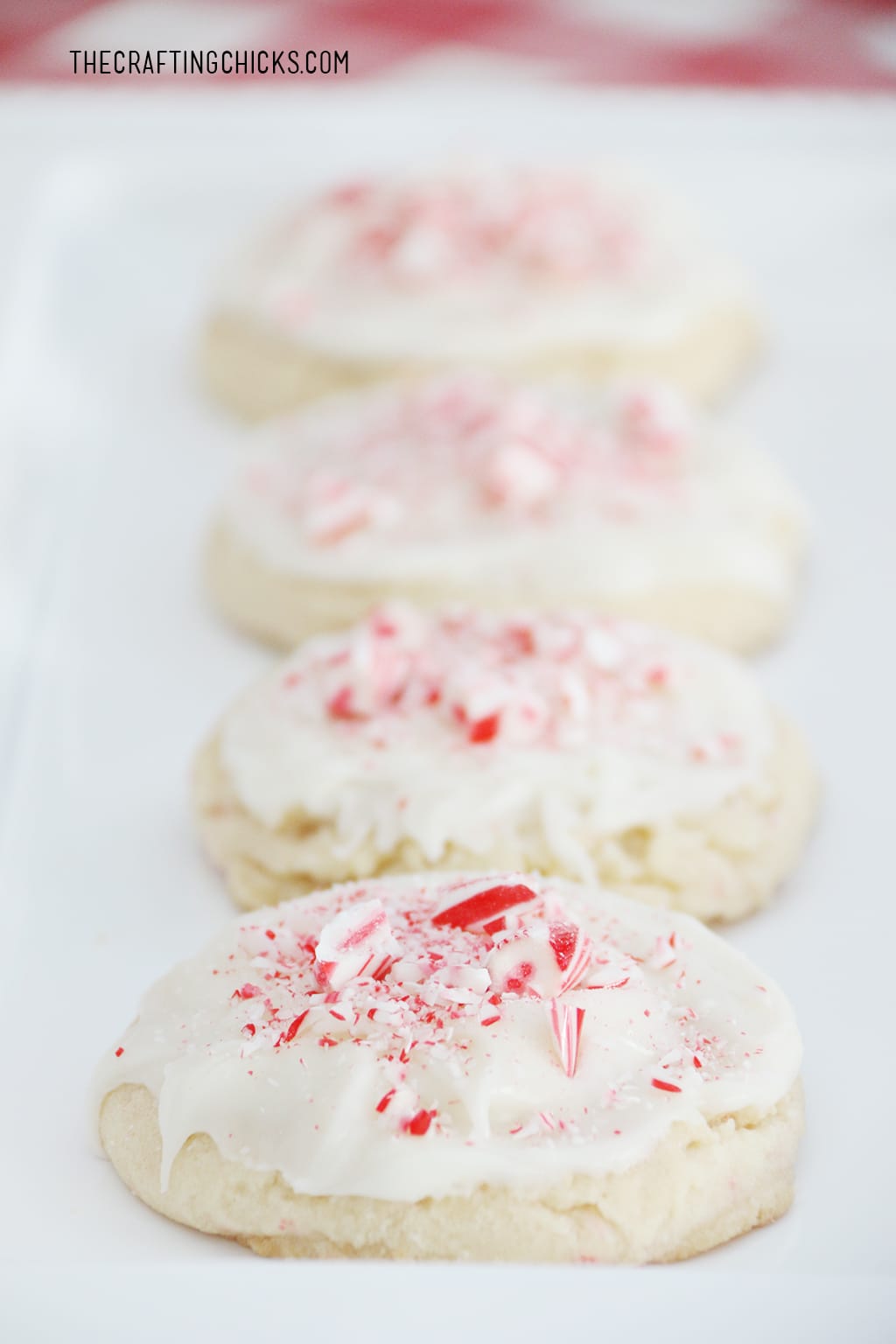 Candy Cane Sugar Cookies do not disappoint. They are full of peppermint flavor and a fun little crunch from the Candy Canes.