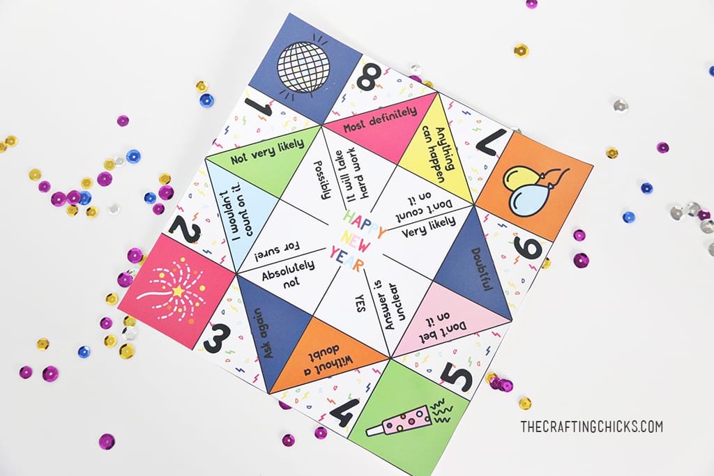 New Year's Eve Fortune Teller Printables