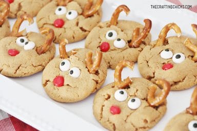 Peanut Butter Reindeer Cookies - The Crafting Chicks