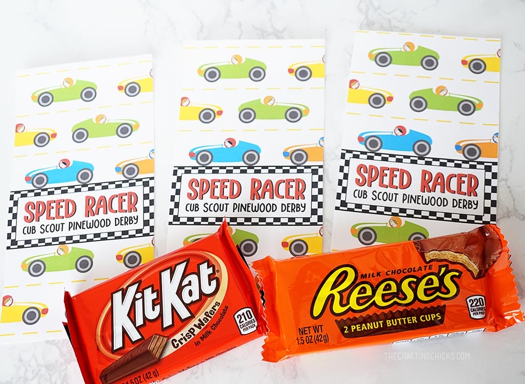 Pinewood Derby Treat Wrappers