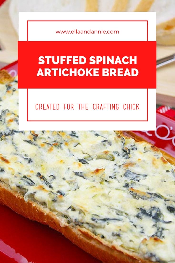 Spinach Artichoke Dip Stuffed Bread | Simple appetizer recipe for parties 