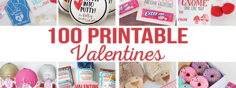 100 DIY Printable Valentines