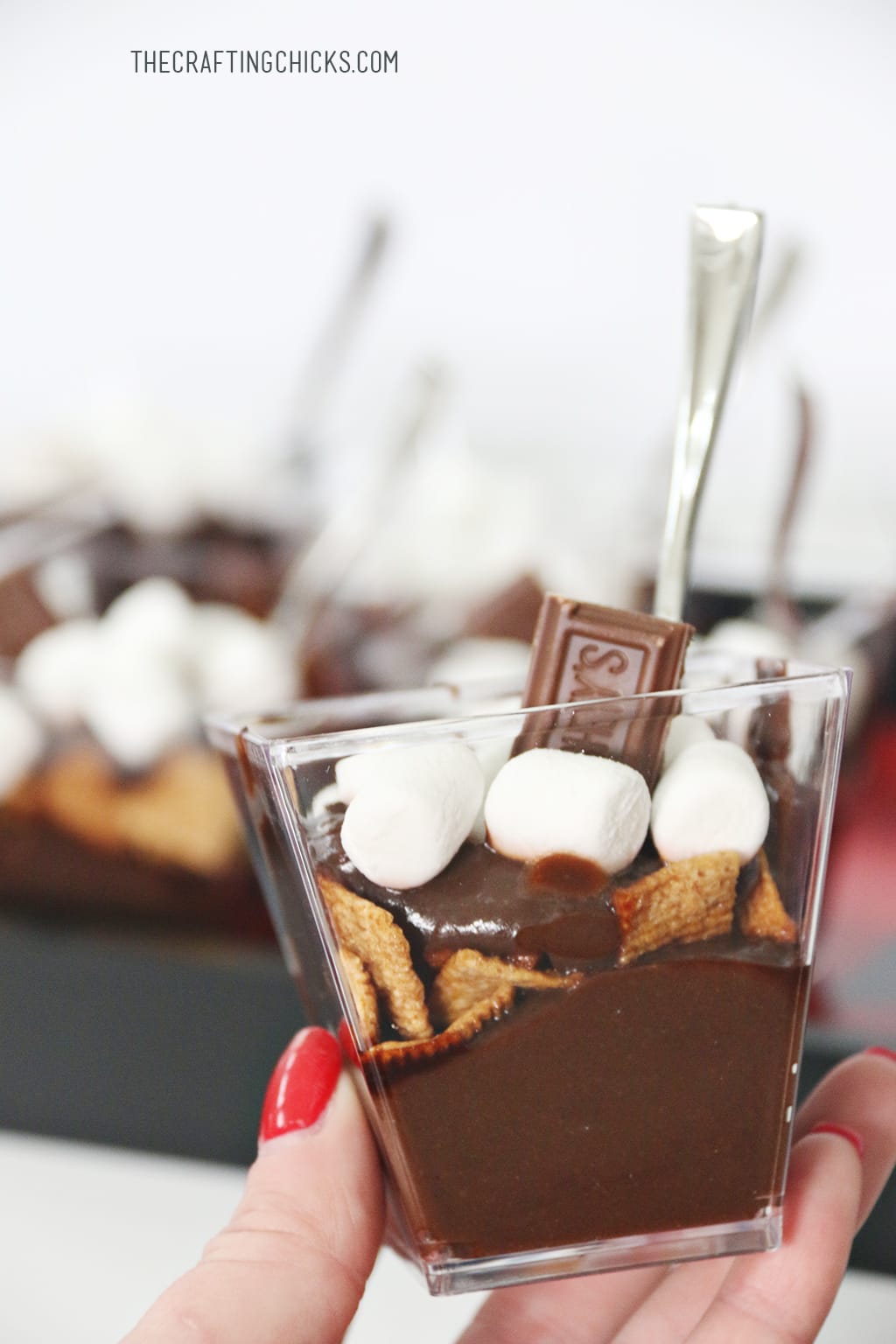 S'more Parfaits are a yummy treat. These are easy to throw together but look amazing!