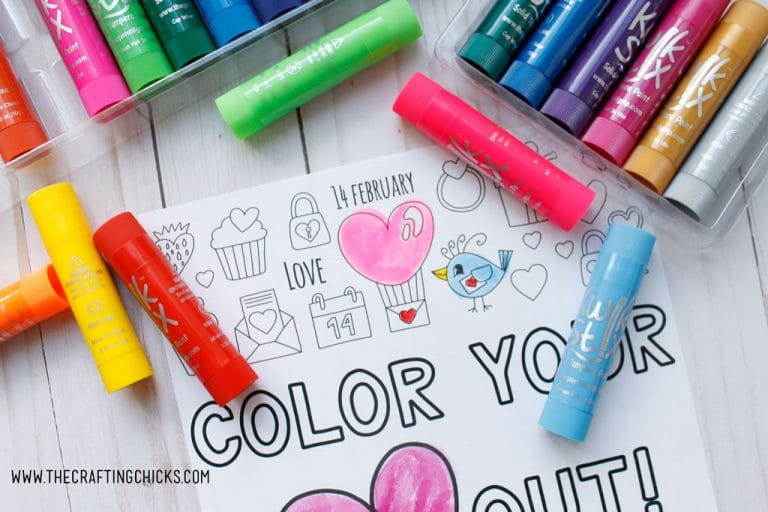 Color Your Heart Out Valentine Coloring Page