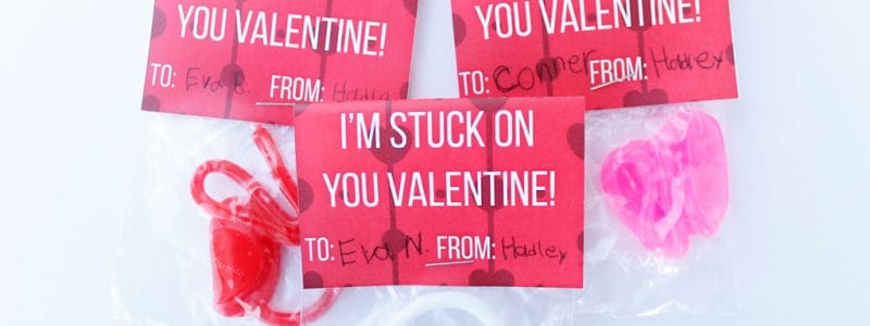 Who doesn't love a fun non-candy Valentine for kids? This adorable "I'm Stuck On You Printable Valentine" is sure to be the hit of the class valentines.