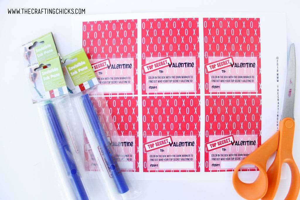 This Top Secret Valentine Printable is sure to be a hit with kids of all ages. They will love the mystery of finding out who this valentine is from by using the special markers inside. A great idea for boys and girls.