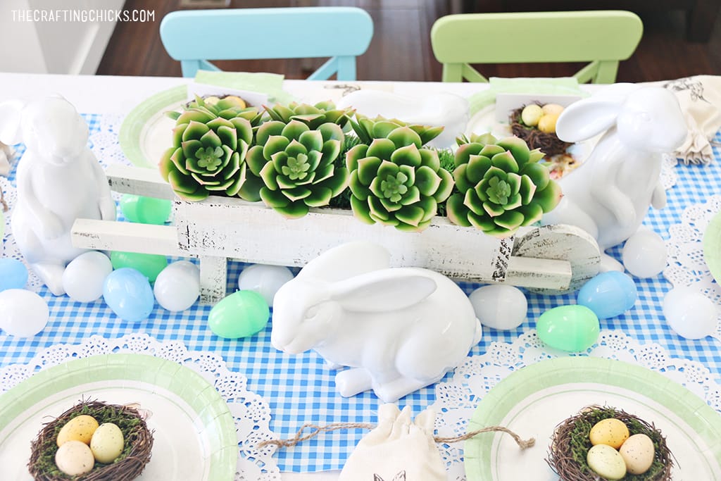 Blue and Green Easter Kid Table