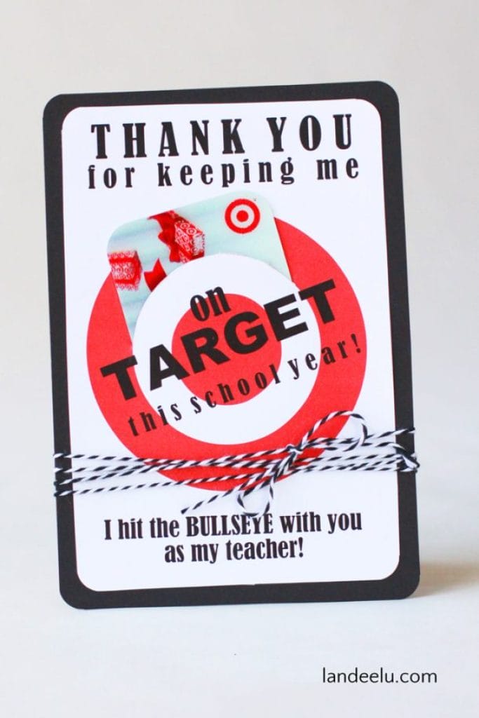 Printable Target Gift Card | Teacher Appreciation Gift