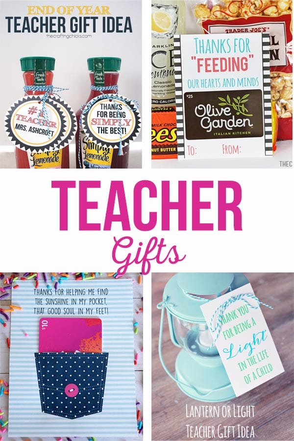 Fun and simple teacher gift ideas that won't break the bank. Free printable teacher gift tags. Gifts for teacher appreciation, end of the year, holidays and birthdays. #teachergifts #teacherappreciation #freeprintables