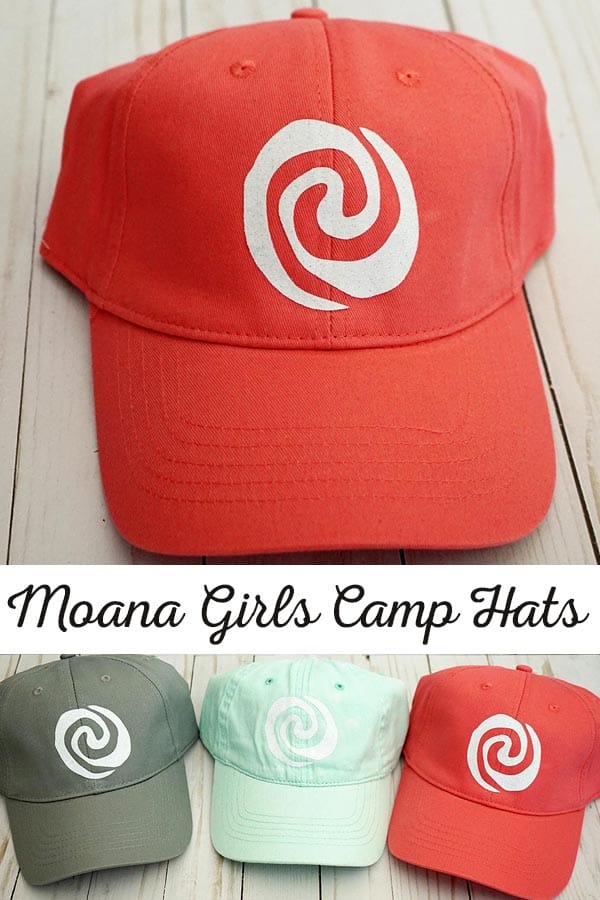 Moana Themed Girls Camp Hats