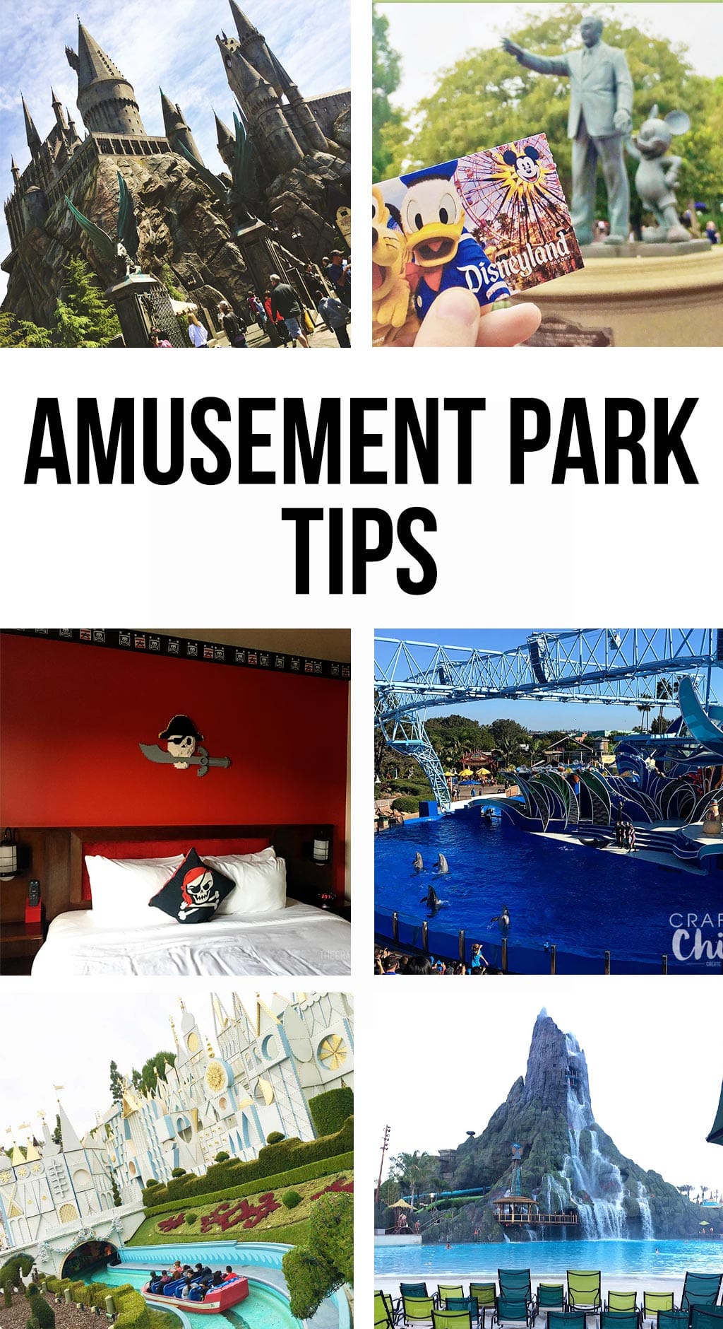 Amusement Park Tips | The best tips and tricks for your favorite amusement parks. Disneyland, Disney World, Sea World, Universal Studios Hollywood and Orlando, and Legoland. These are the best secrets! #amusementpark #tips #disneyland #seaworld #legoland #harrypotter #universalstudios
